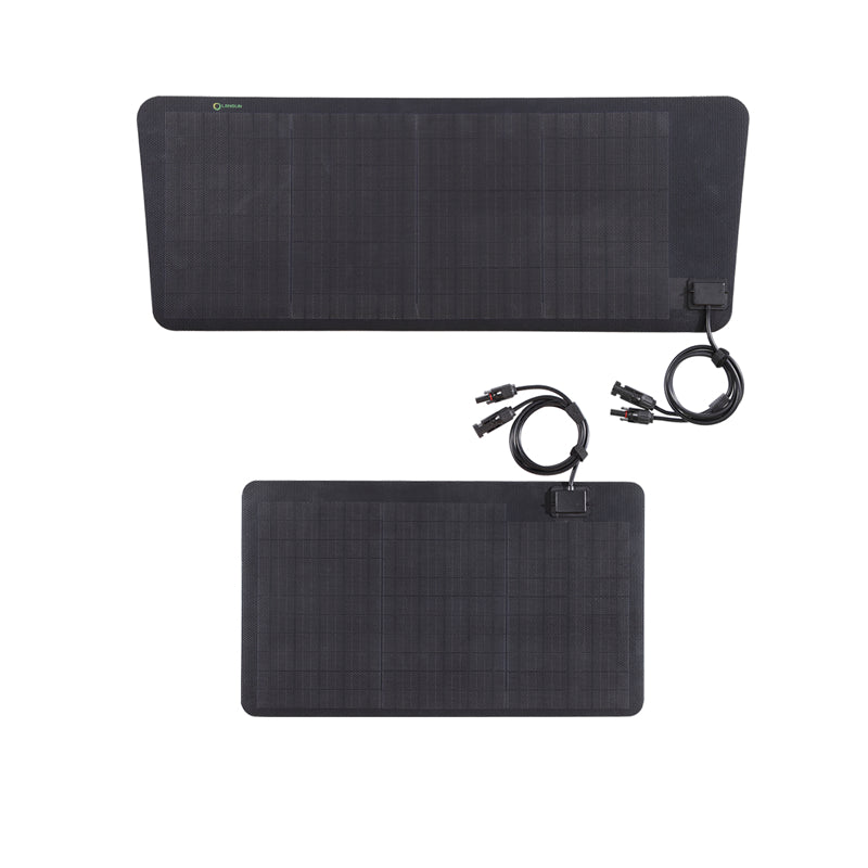 Toyota LandCruiser 70 Series (VDJ78 & VDJ79) Lensun 65W Hood Flexible Solar Panel-3